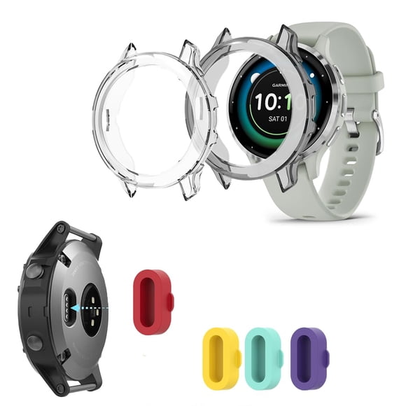Funda de reloj inteligente y tapón antipolvo de carga para Garmin Venu 3s de 41 mm