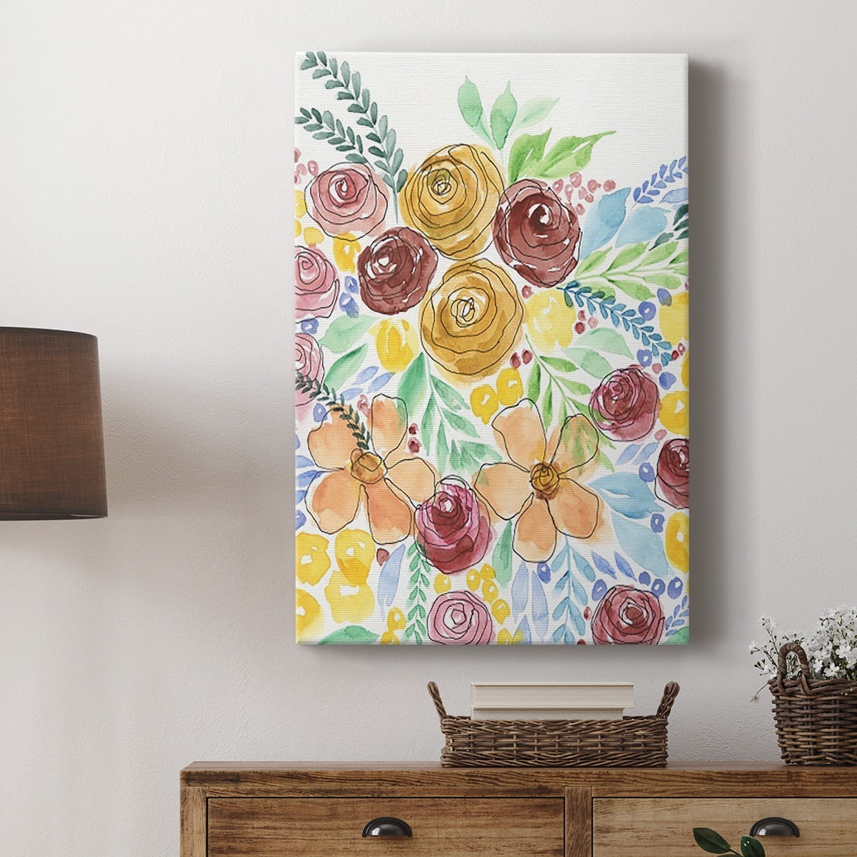 Flower Carousel I Premium Gallery Wrapped Canvas - Ready to Hang