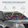 thumbnail image 4 of Xecao Colorful Floral for Foldable Car Sun Shades (2-Pack) offer sun protection with an easy-fold design for convenient windshield shading., 4 of 7