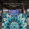 thumbnail image 3 of High Precision Body Weight Scale Smart Bathroom Scales with Large LCD Display(400lbs),Decorative for Bedroom-Blue And Teal Mandala With White Highlights, 3 of 4