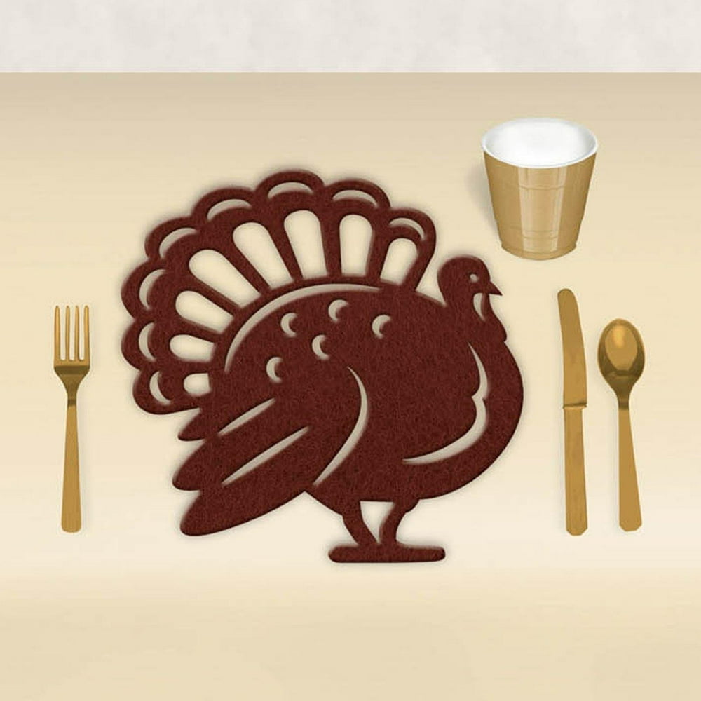Turkey Cutout Felt Placemat1 piece