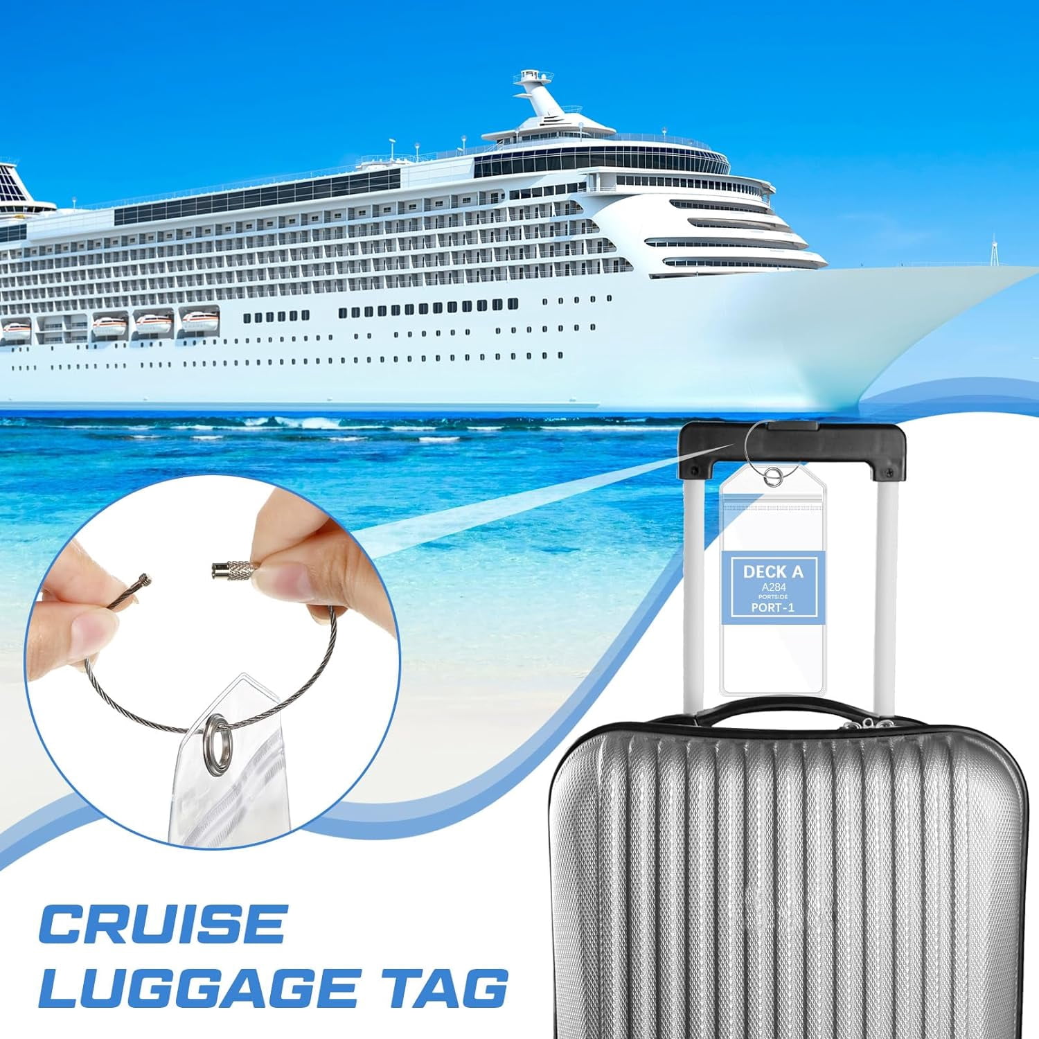 22 Pcs Carnival Essentials Cruise Accessories Kit Include Cruise Luggage Tags Holder Cruise Lanyards for Ship Card Magnetic Hook Waterproof Phone Bag Towel Band and Power Strip(Bright Color)