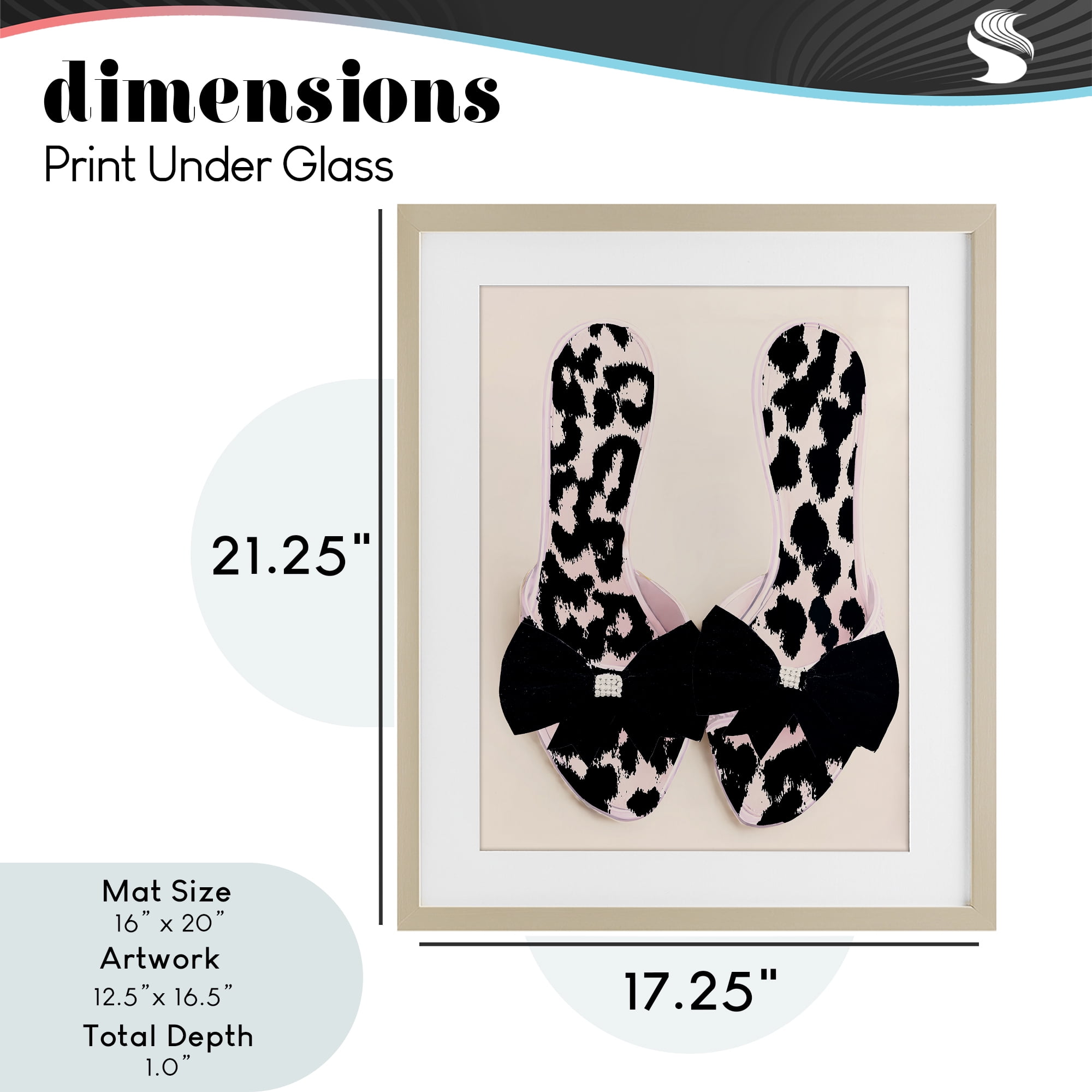 Cat Walk Spotted Shoes Birch Framed Print Under Glass, design by Annabelle Hall