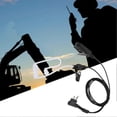 thumbnail image 2 of Walkie Talkie Earpiece 2 Pin Acoustic Tube Headset with Mic PTT for Motorola Radio, 2 of 3