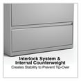 thumbnail image 5 of Alera Lateral File, 5 Legal/Letter/A4/A5-Size File Drawers, Light Gray, 36" x 18.63" x 67.63", 5 of 7