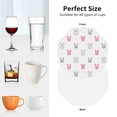 thumbnail image 4 of KLL Drink Coasters Set Octagon of 4,PU Leather Absorbent Coasters Set Decorative Coffee Cup Coasters Housewarming Gift for Home Decor-Girl Rabbit, 4 of 5
