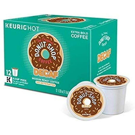 The Original Donut Shop Decaf K-Cup Pods, Medium Roast,12-Count, (Pack Of 3) [Retail Packaging]