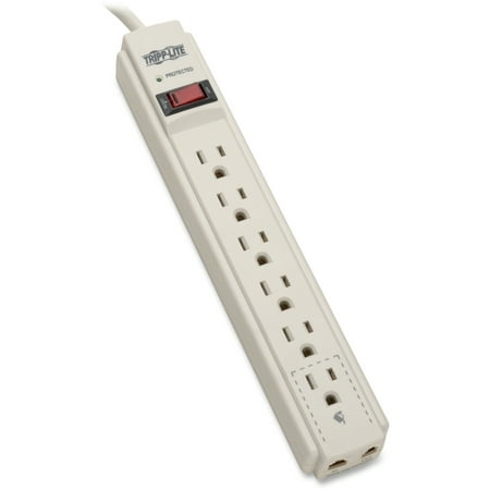 Under Monitor Surge Suppressor - Tripp Lite, TRPTLP604TEL, AC/Phone Line Surge Suppressor, 1 Each