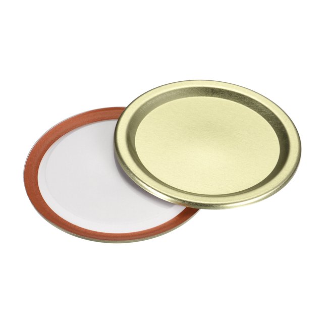 Uxcell Couvercles de Mise en Conserve, Couvercle de Pot Mason en Fer-Blanc, 50 Unités, Ouverture Régulière, Étanche, Convient au Rangement (Or)
