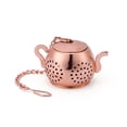 thumbnail image 1 of Acero inoxidable Colador de té suelto Mini Cadena de Cadena Tetera Forma Tetera Colorida Infusor Teahouse Sopa Haciendo Filtro Accesorios Rosa Oro Methold HA059338-03, 1 of 7