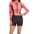 thumbnail image 4 of Lopeceal Long Sleeve Shorty Wetsuit Women Sun Protection One Piece Swimsuit Printed Full Body Rash Guard Zip Up Surf Swimwear, 4 of 8