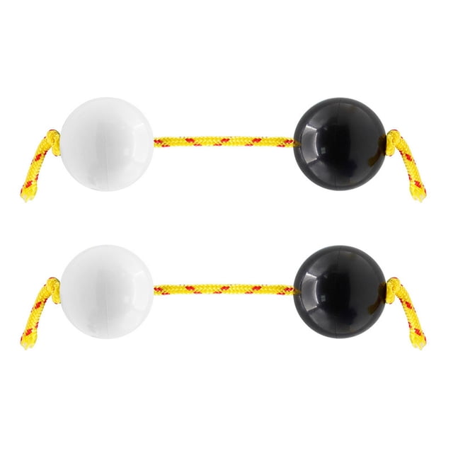 African Shaker Rattle Musical Instrument, Double Gourd Kashaka Ball Rhythm Percussion, Fingertip Hand Shaker Set for Adults & Kids, 4 Balls Pair, Adjustable Rope