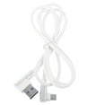 thumbnail image 4 of BRIGHTFUFU 1M cable USB de ángulo recto trenzado USB 2.4 A a 90 grados cable de datos Cable de cargador para teléfono universal Android (blanco), 4 of 8