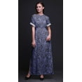 thumbnail image 3 of Bimba Rayon Triangle Geometric Printed Womens Long MaxiDressGown With Side Slit-Medium, 3 of 6