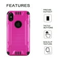 thumbnail image 4 of GSA Slim Armor Brushed Hybrid Case For iPhone X, XS (5.8") Hot Pink/Black, 4 of 4