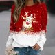 thumbnail image 2 of Sudaderas de Cuello Redondo de Navidad Para Mujer Moda Casual Manga Larga Impreso Ladies Tops Odeerbi ODB206284, 2 of 5