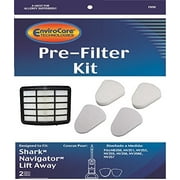 envirocare replacement vacuum filters for shark navigator lift-away nv350, nv351, nv352, nv355, nv356, nv356e, nv357 pre-filter kits (2 foam and 2 felt filters)   1 hepa filter