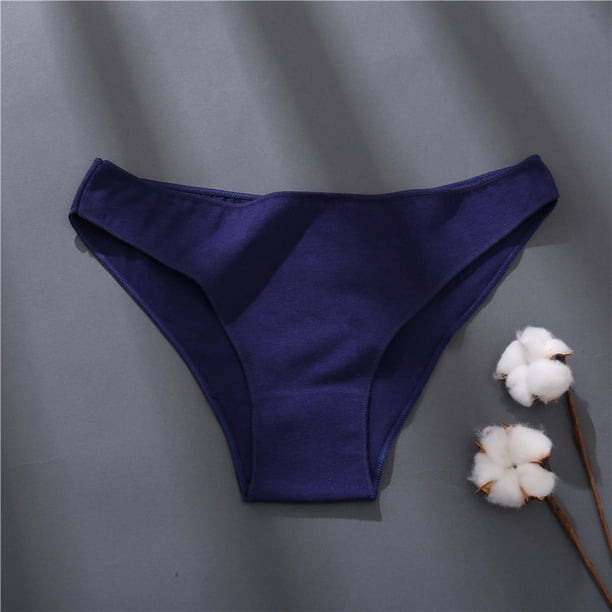 2 Unids/Set Bragas De Mujer Bikini Calzoncillos Algodón Ropa Interior Lencería M-XXL Color Sólido Niñas Pantyspangjing
