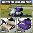 thumbnail image 4 of Uorisanigo Dark Purple Golf Cart Seat Cover Anti-Scratch Backrest and Seat Covers Easy to Install Golf Cart Cushion Cover Gifts Fit for 2-Person Seats Club Car, 4 of 7