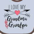 thumbnail image 4 of Inktastic I Love My Grandma and Grandpa Heart and Arrows Boys or Girls Baby Bib, 4 of 4