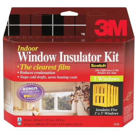 3M 2141W-6 Interior Shrink Film Window Kit