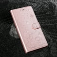 thumbnail image 5 of For Google Pixel 8 Pro Luxury Wallet Case,Embossed Flower Cat[Hand Strap] Handmade Flip Folio Magnetic Closure Cover with [Kickstand Function] Credit Card Holder For Google Pixel 8 Pro, Rosegold, 5 of 8