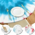 thumbnail image 4 of Red Blue Tie Dye Spiral Round Fitted Tablecloth with Elastic Edge,Dining Table Cover Waterproof,Outdoor Round Tablecloth for Camping,Dining,Indoor and Outdoor, 4 of 7