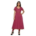 thumbnail image 1 of Moomaya Kurta à Manches Courtes Robe d'Été Unie pour Femmes Longue Kurti Ethnique, 1 of 1