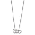 thumbnail image 2 of 925 Sterling Silver Rhodium-Plated 18in Hearts Necklace 18 Inch, 2 of 3