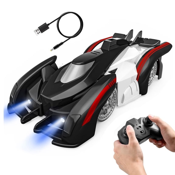 Electric Wall Climbing Car Toy 360 °   Rotating Shunt Car Remote Control Dual Mode RC Car Rechargeable Toy Car with Headlights Taillights Birthday Christmas Gift 6  Years Old
