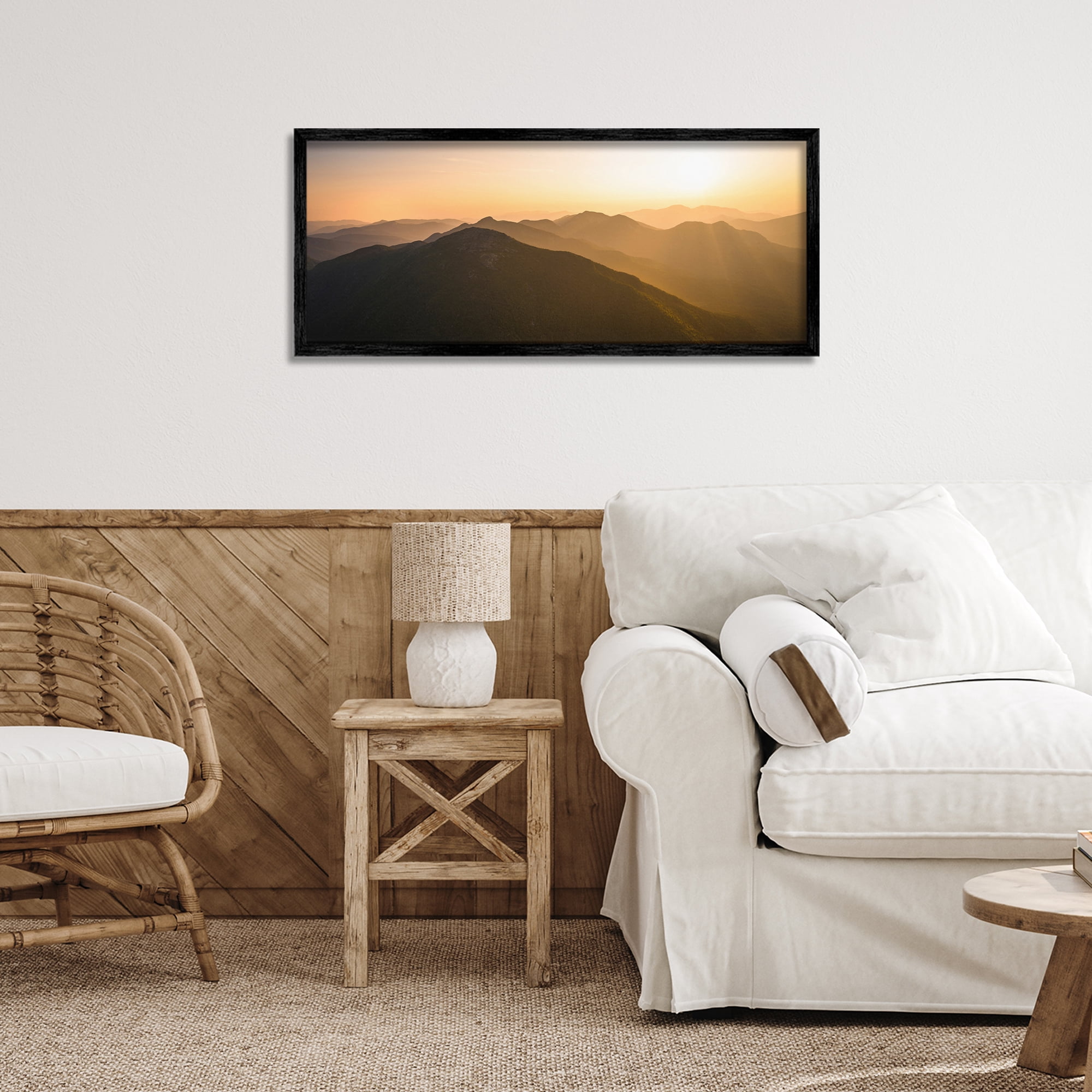Stupell Industries Sunrise Over The Adirondacks Black Framed Giclee Art, design by Jonathan Zaharek
