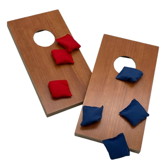 BESTSKY 2 Pieces Portable Tabletop Corn Holes Wood Boards with 8 Bags Sandbag Throw Game Set for Outdoor Solo