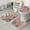 Pioneer Flower Floral-2, variant on Pioneer Flower Floral Print Pattern Bathroom Rugs Sets 3 Piece,Toilet Cover Set,Absorbent Non Slip Bathroom Mats Sets with U-Shaped Contour Rug Toilet Rug Set