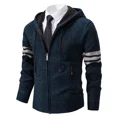 thumbnail image 3 of Nuevo cárdigan de punto con capucha para hombre, otoño/invierno 2023, chaqueta informal de moda, suéter de estilo coreano, jerséis de moda juvenil, 3 of 4
