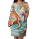 thumbnail image 2 of Vestido holgado con bolsillo de dragón para mujer vestidos de fiesta de verano, 2 of 6