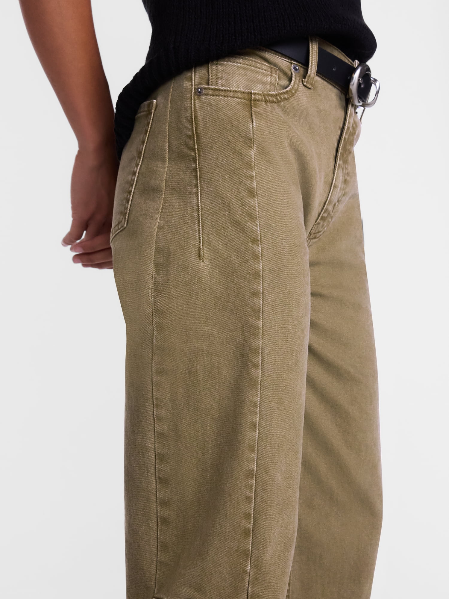Scenario Women's and Women's Plus High Rise Barrel Jeans, 26", 28" Inseam, Sizes 0-28W