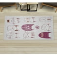 thumbnail image 1 of Cat Decorative Rug, Pets Moustache Bow Tie Hat Crown Fluffy and Fish Humor Faces Graphic, Quality Carpet for Bedroom Dorm and Living Room, 6 Sizes, Dried Rose, by Ambesonne, 1 of 1
