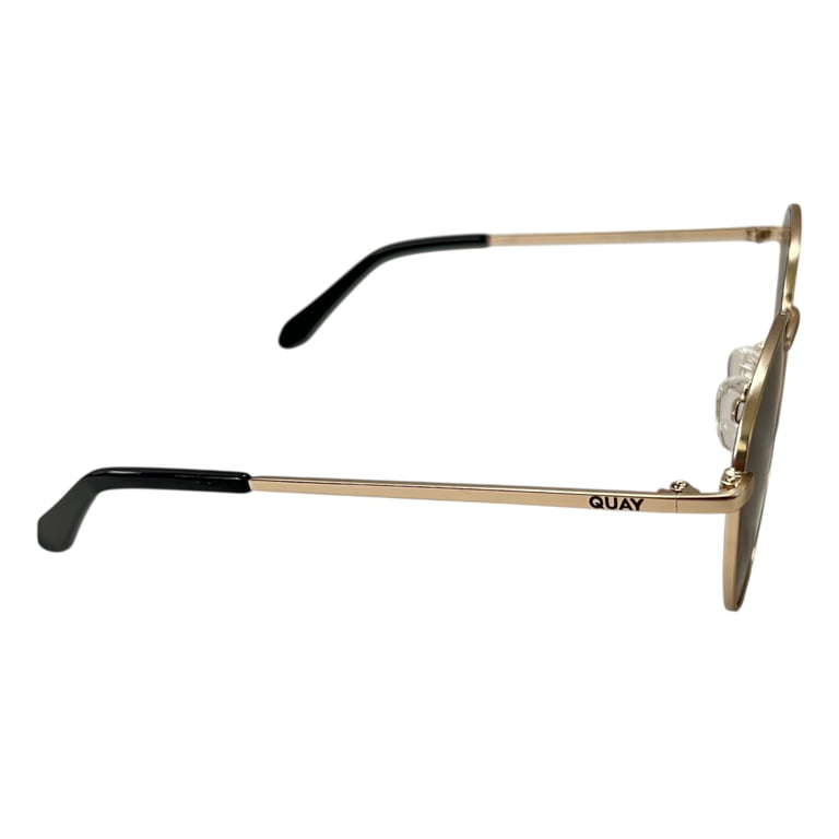 Quay Loop Me In round sunglasses with a gold metal frame and brown gradient lens Buy Jezabell Polarized Sunglasses for UV Protection | Quay  main image 4