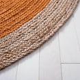 thumbnail image 3 of SAFAVIEH Natural Fiber Cebrail Geometric Area Rug, Orange/Natural, 5' x 8' Oval, 3 of 8