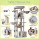 thumbnail image 4 of Árbol para gatos Taoqimiao XXL, 182 cm, con plataforma, 2 casas y 7 postes, 4 of 9