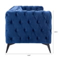 thumbnail image 5 of Resenkos 84" Width Traditional Sofa Couch with Tufted Back and Square Arm for Apartment Peacock Blue, 5 of 7