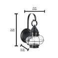 thumbnail image 2 of Norwell Lighting 1323 Cottage Onion 1 Light 14" Tall Outdoor Wall Sconce - Bronze, 2 of 2