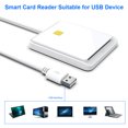 thumbnail image 4 of Sywqhk Memoria de lector de tarjetas inteligentes USB 2.0 para ID Bank SIM CAC ID Card Connector Adapter, 4 of 9