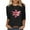 Black, variant on WREESH Womens Great Britain Uk Flag T-Shirts Casual 3/4 Sleeve T-Shirts Round Neck Cute Tunic Tops Basic Graphic Tees Blouses Loose Fit Pullover Gray