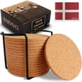 thumbnail image 1 of Barvivo Classique 16 Pcs sous-Verres en Liège avec Support - Boissons, Café et Dessus de Table, 1 of 5