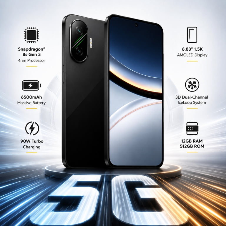 Xiaomi Poco F7 5G 512GB ROM 12GB RAM Dual Sim GSM Unlocked - Black