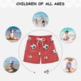thumbnail image 6 of Red Background Football Pattern Swim Trunks Board Shorts Beach Pants Bathing Bottoms 2T, 6 of 8