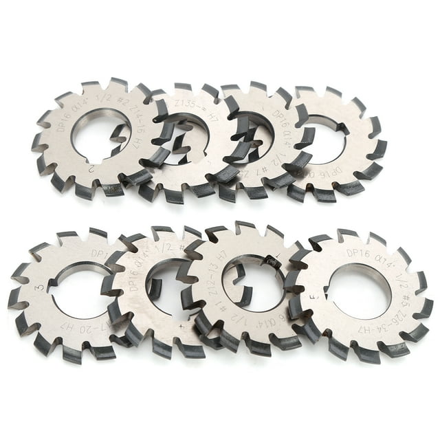 Gear Cutter,8Pcs Involute Gear Milling Gear Milling Cutter Cutting Tools Maximized Efficiency