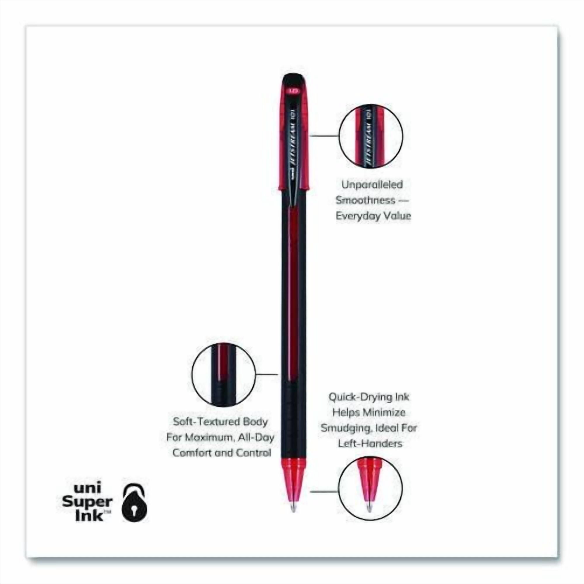 Jetstream 101 Hybrid Gel Pen, Stick, Bold 1 mm, Red Ink, Black/Red Barrel, Dozen | Bundle of 2