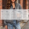 thumbnail image 3 of Xdegoge Bomber Jackets for Women Fall Plaid Stand Collar Long Sleeve Zip Up Outerwear Fall Winter Lightweight Casual Vintage Streetwear Coats Gray XXL, 3 of 8